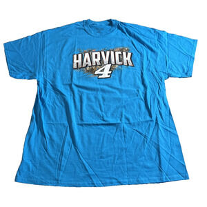 Kevin Harvick Stewart-Haas Racing T-Shirt Men's XXL Blue Mustang Double graphic